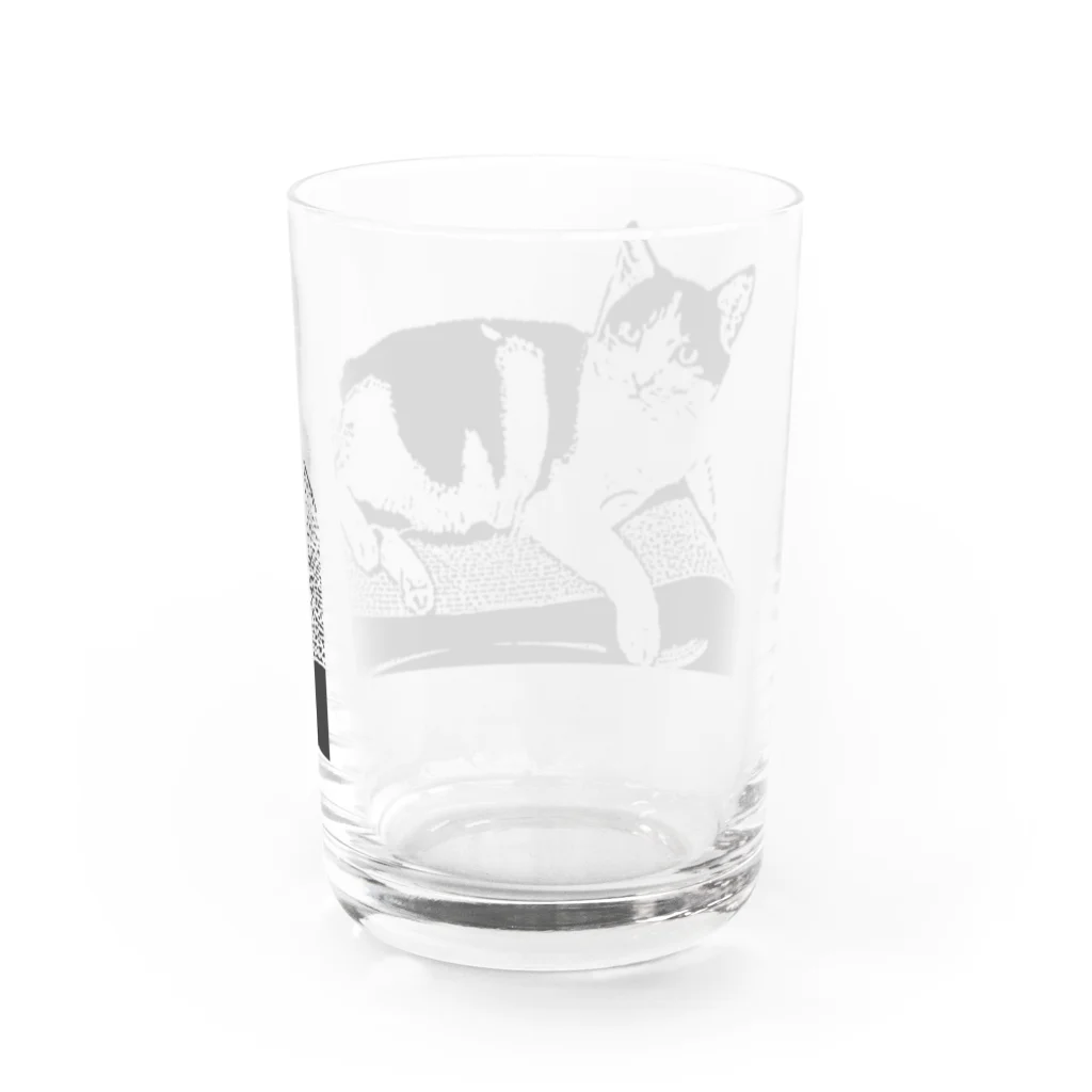 ニコニコさんのくつろがないネコ Water Glass :back