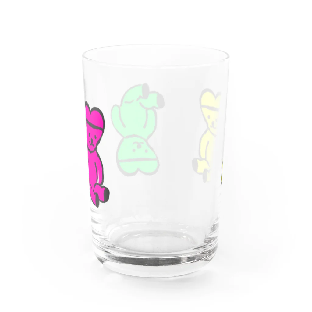 くまくま。ショップのくまくま。グミゴールドベア Water Glass :back