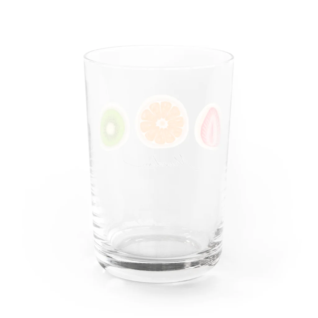 のぐちさきのMoedan~フルーツ大福~3コ Water Glass :back