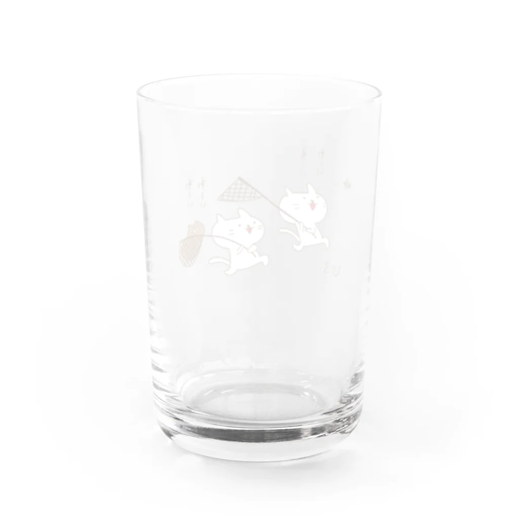 Hello Happy Catのにゃんずの虫とりwithちゃめし〜 Water Glass :back