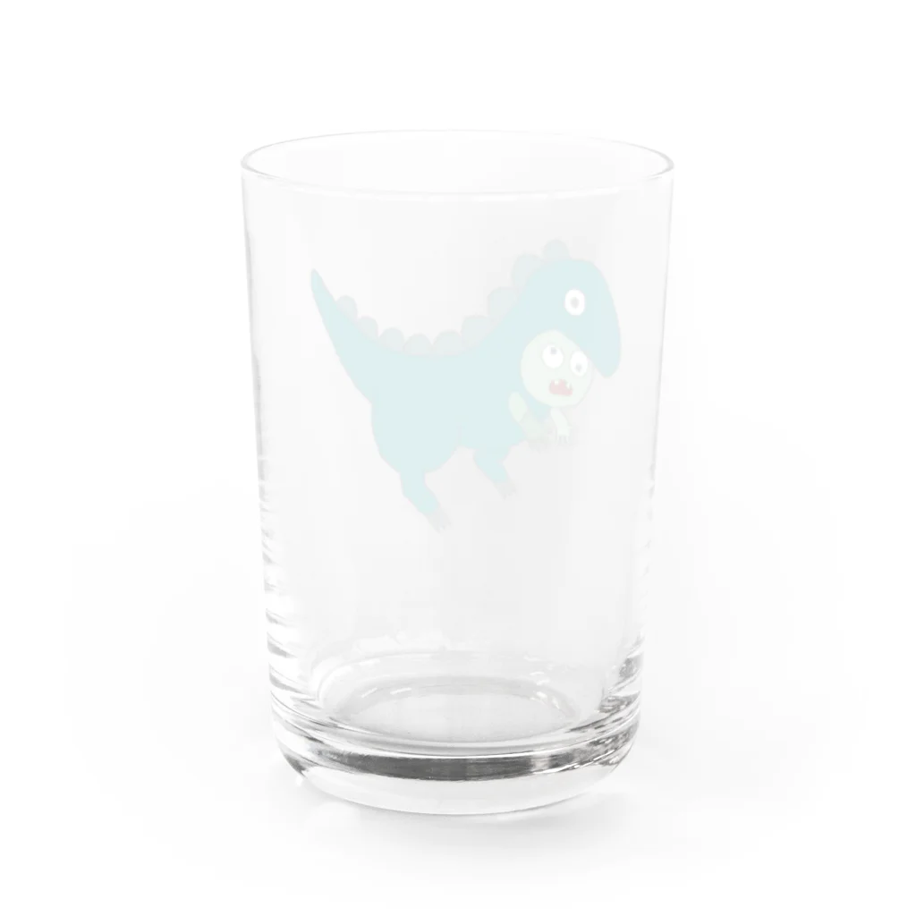 ゾンビDEATHの恐竜ゾンビ Water Glass :back
