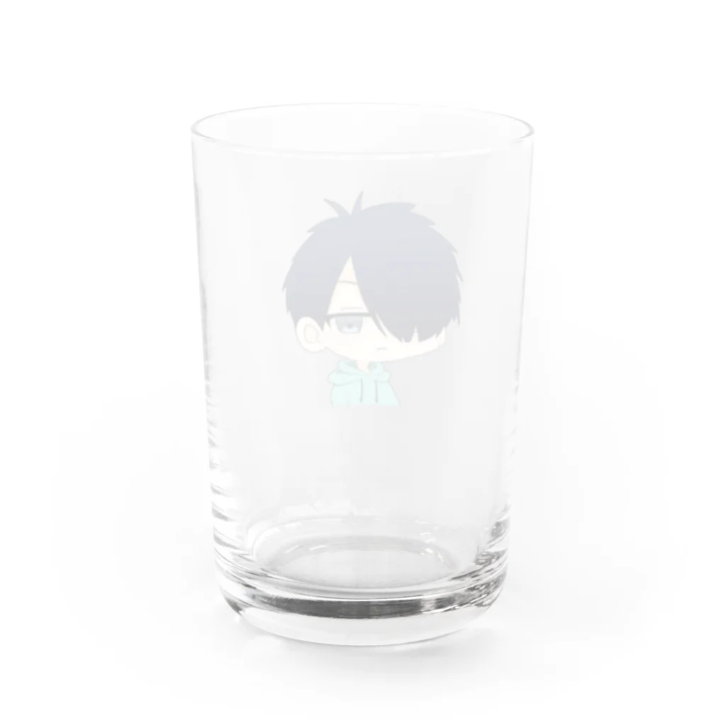 らく実況者のらくグッズ Water Glass :back