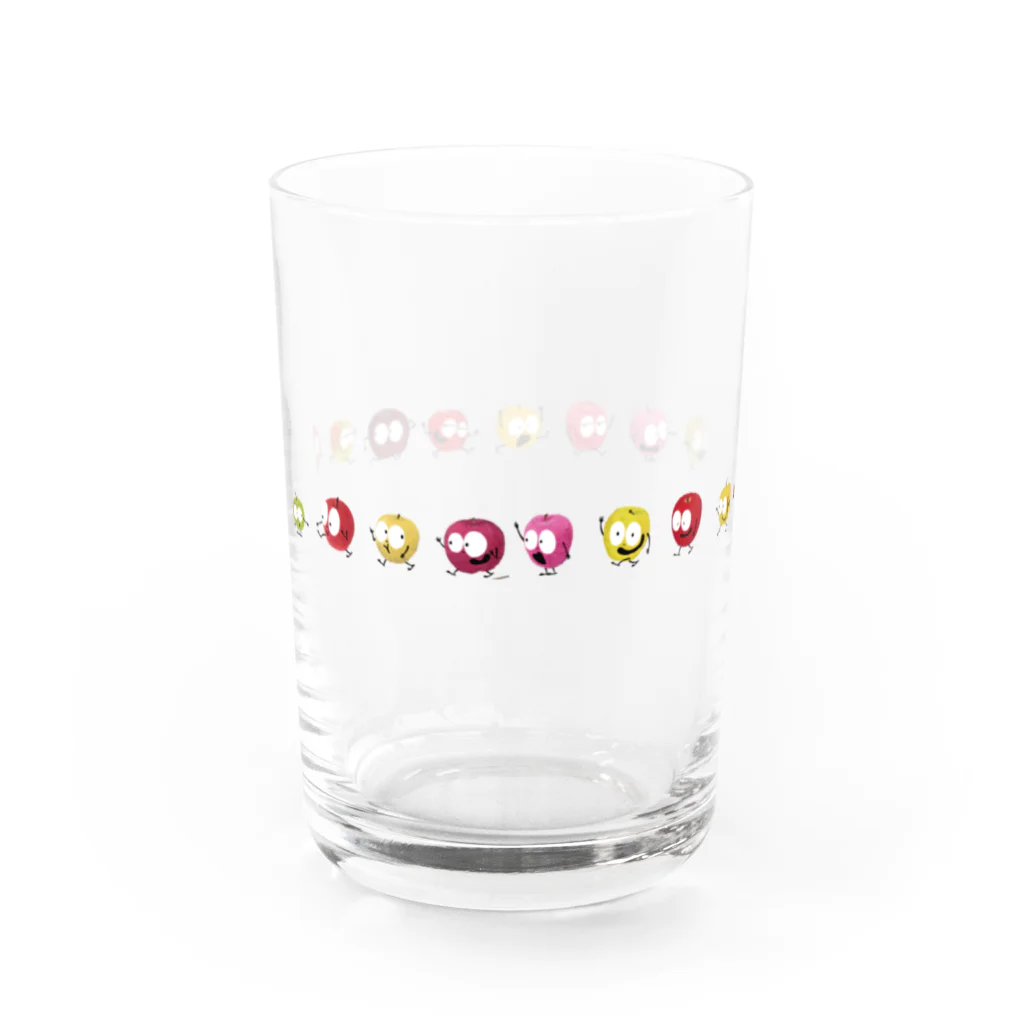 りんごくんのおみせの歩くりんごくんズ Water Glass :back