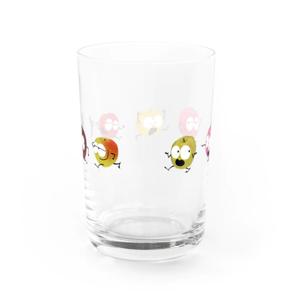 りんごくんのおみせの歩くりんごくんズ Water Glass :back