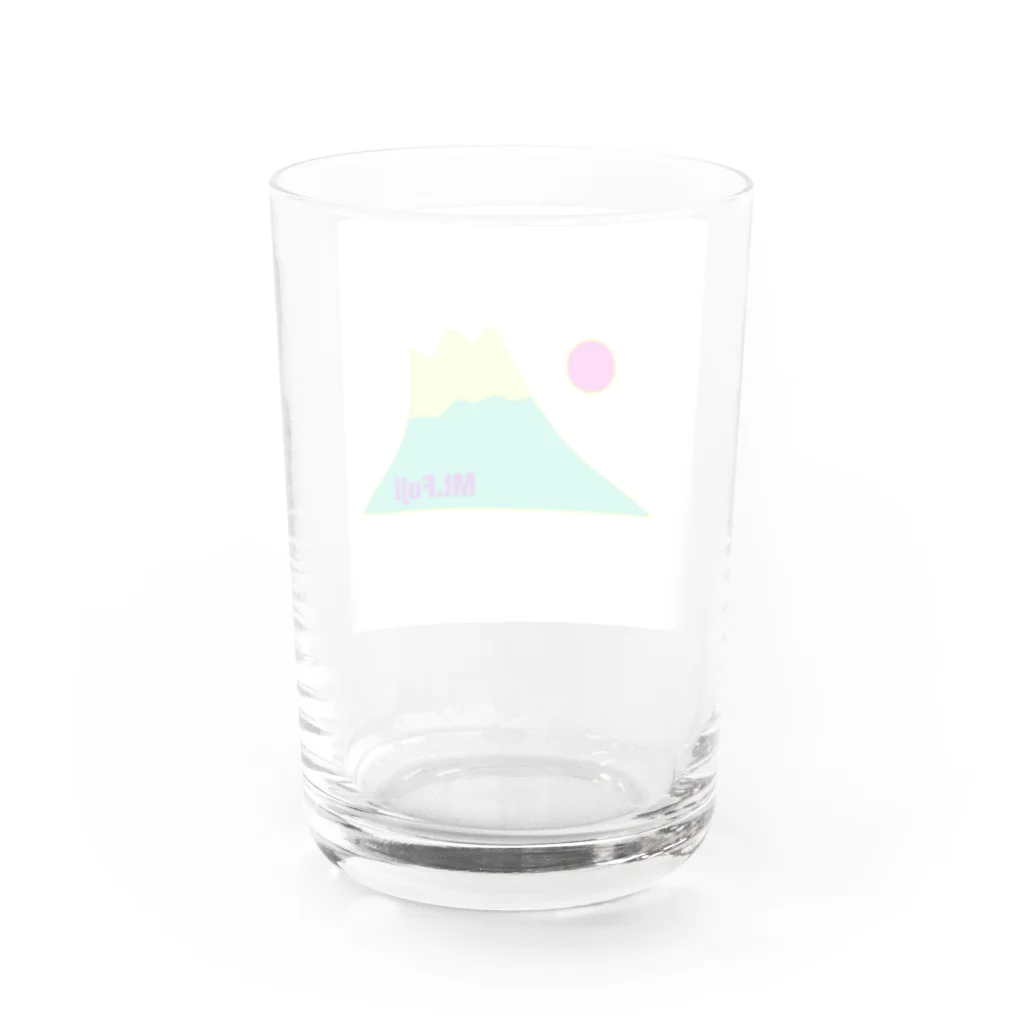 gisのMt.Fuji green Water Glass :back