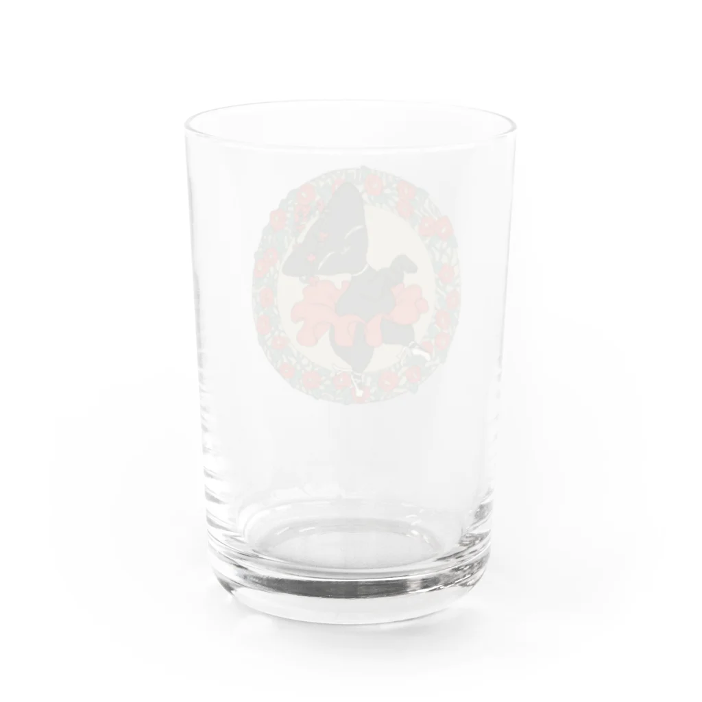 TASOYA Maro Shopの円形猫ダンス Water Glass :back