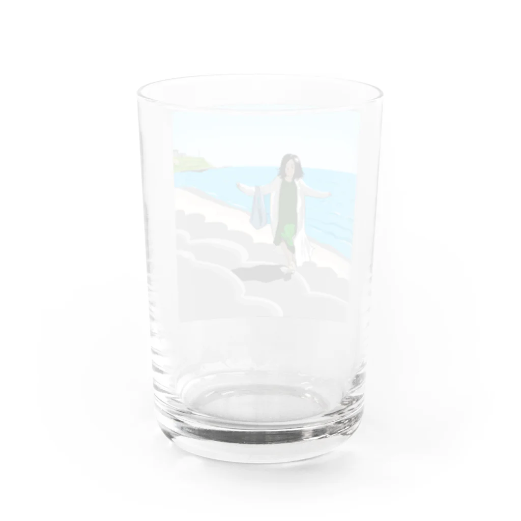 すな@マンガ描く！の日本海とお妻 Water Glass :back