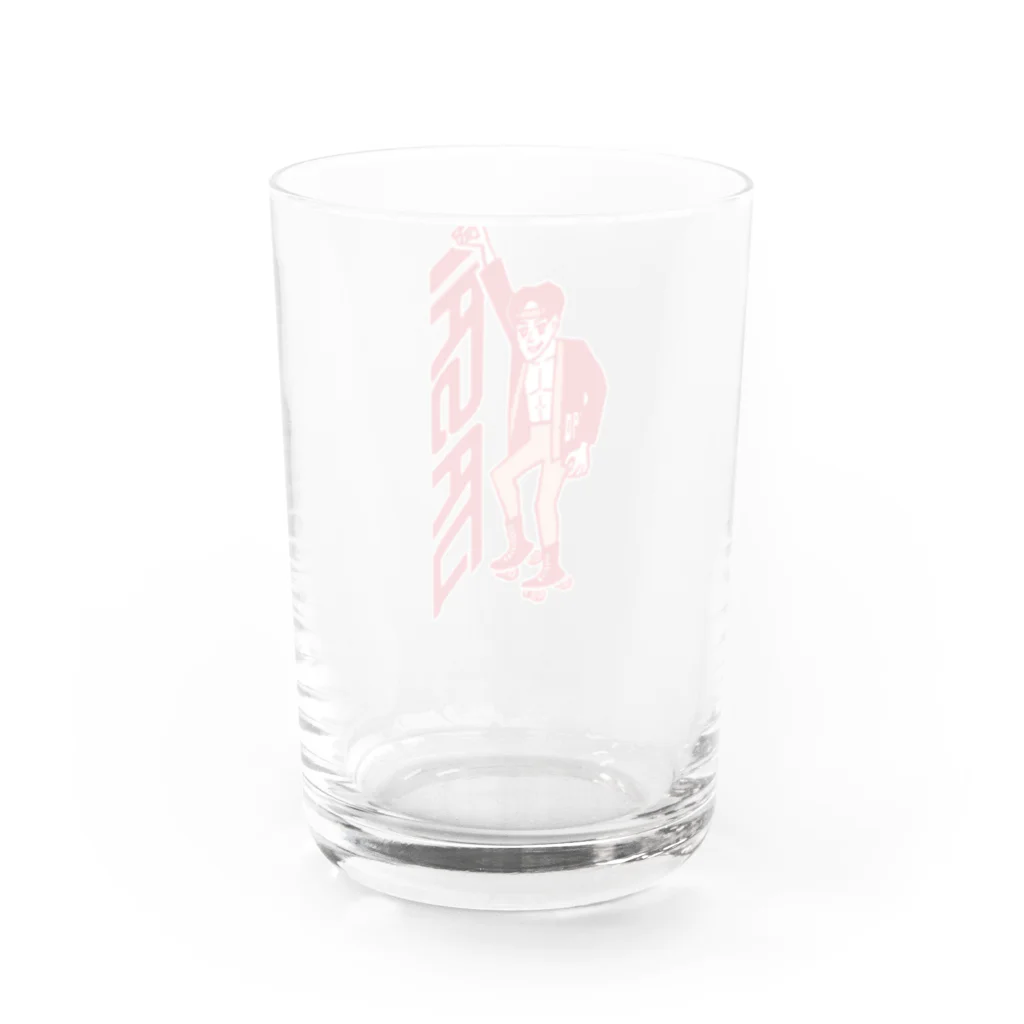 ダサい曲をかけるパーティーのDASAI（赤） Water Glass :back