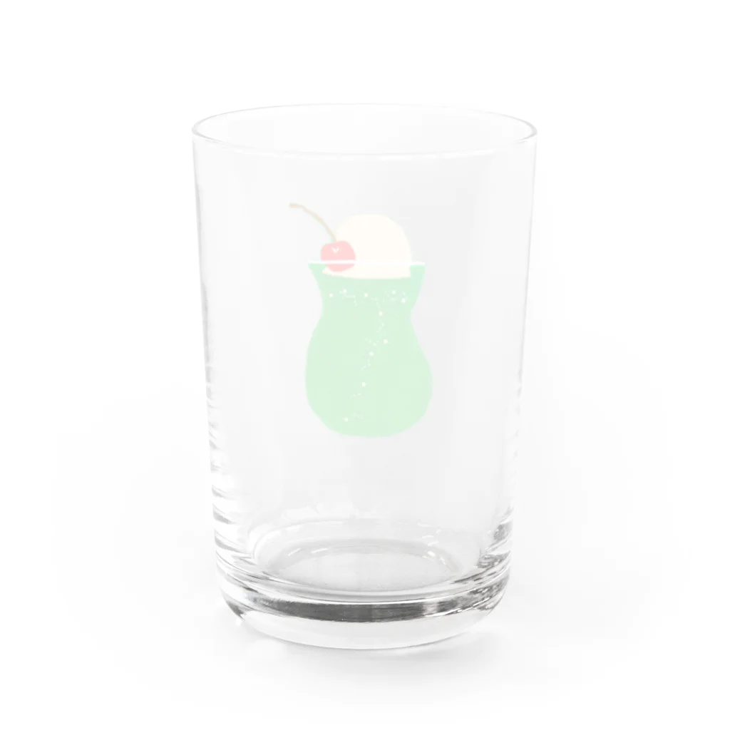 すかいぶるーのくりーむそーだ Water Glass :back