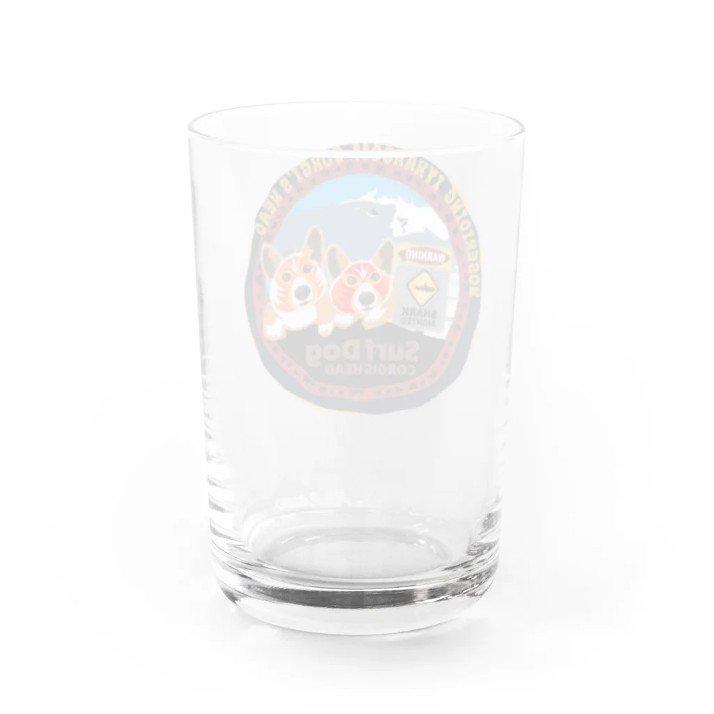 SantaClodaのコーギーズヘッドのマスクコーギー Water Glass :back