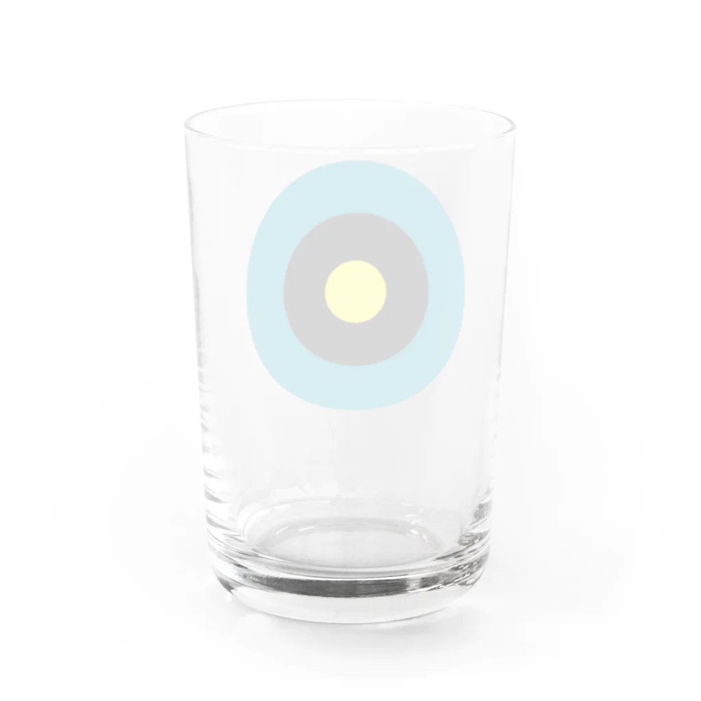 CORONET70のサークルa・ブルーグレー・黒・黄 Water Glass :back