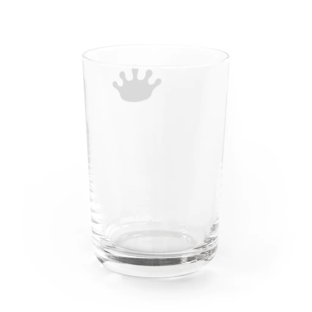 XOXOのミルククラウンロゴ　グラス（BLACK） グラス反対面