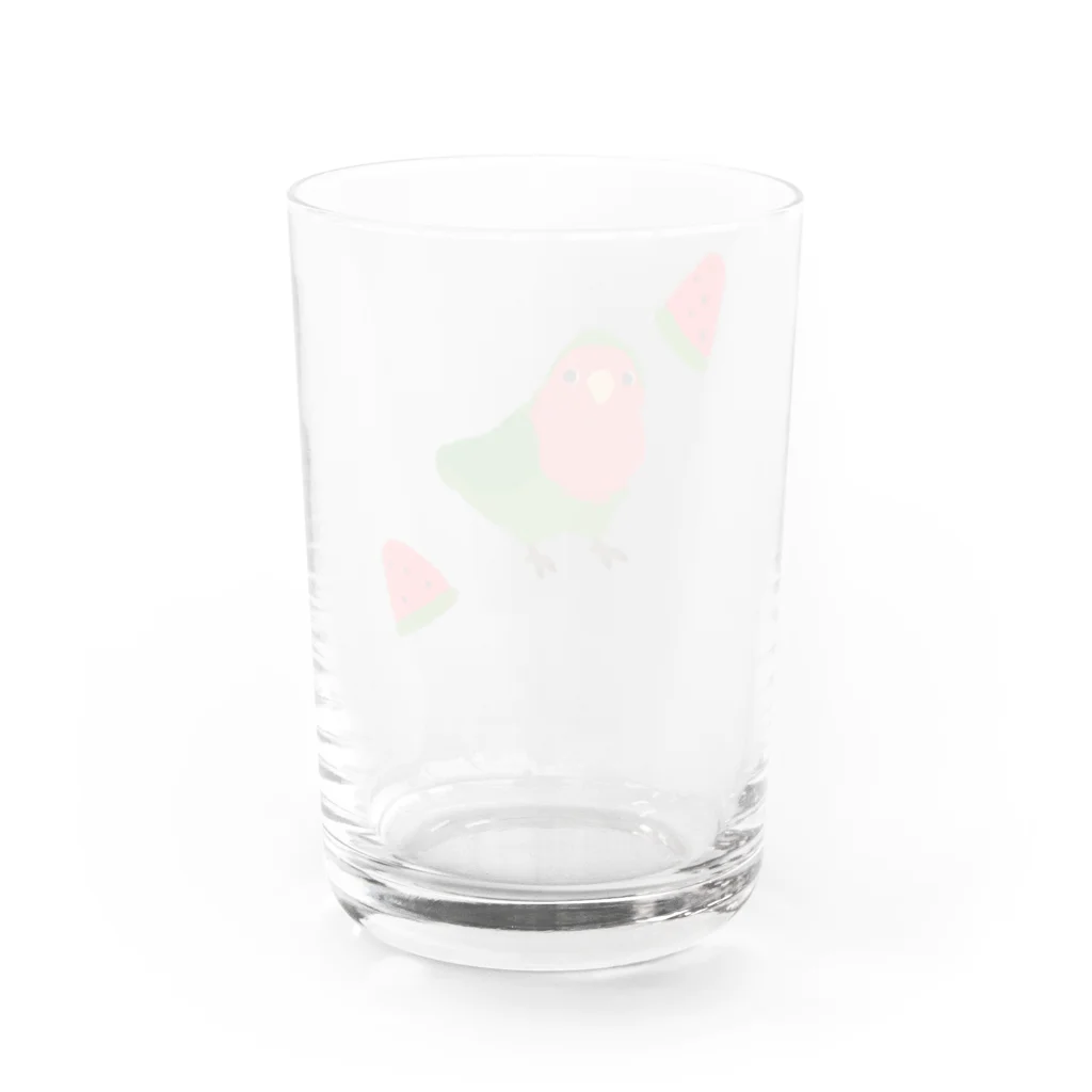 のこのスイカコザクラインコ Water Glass :back