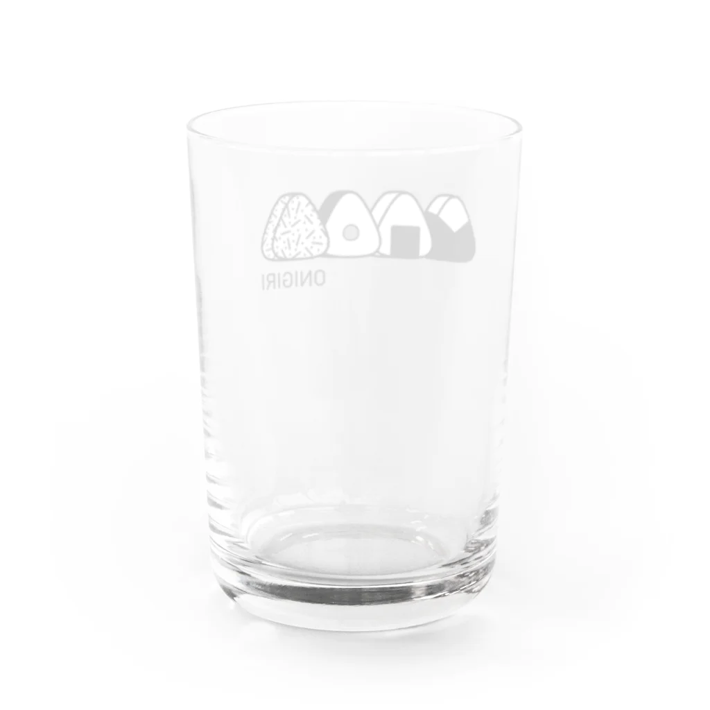 白黒専門店 ■□■□のONIGIRI おにぎり生活 Water Glass :back