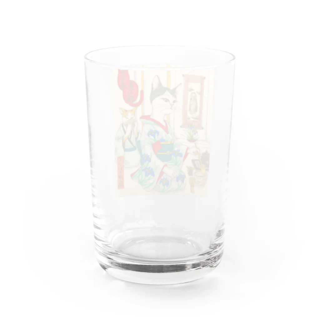 JAMES ITOの茶道美人猫 Water Glass :back