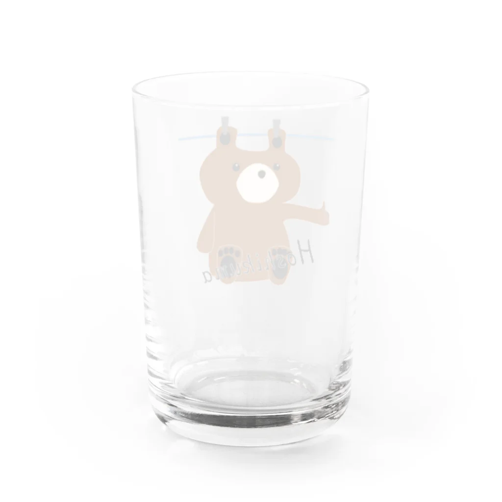 久保山の干しくま（OK） Water Glass :back