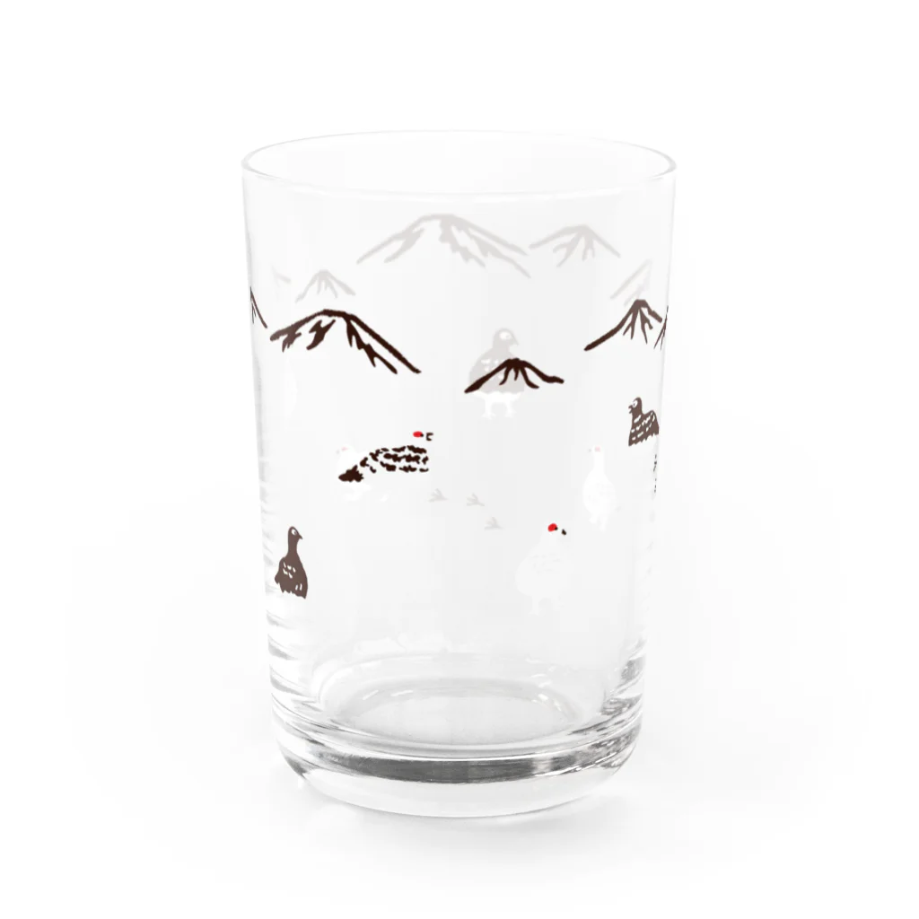 浅沼シオリ｜カップ酒愛好家の雷鳥しろくろグラス Water Glass :back