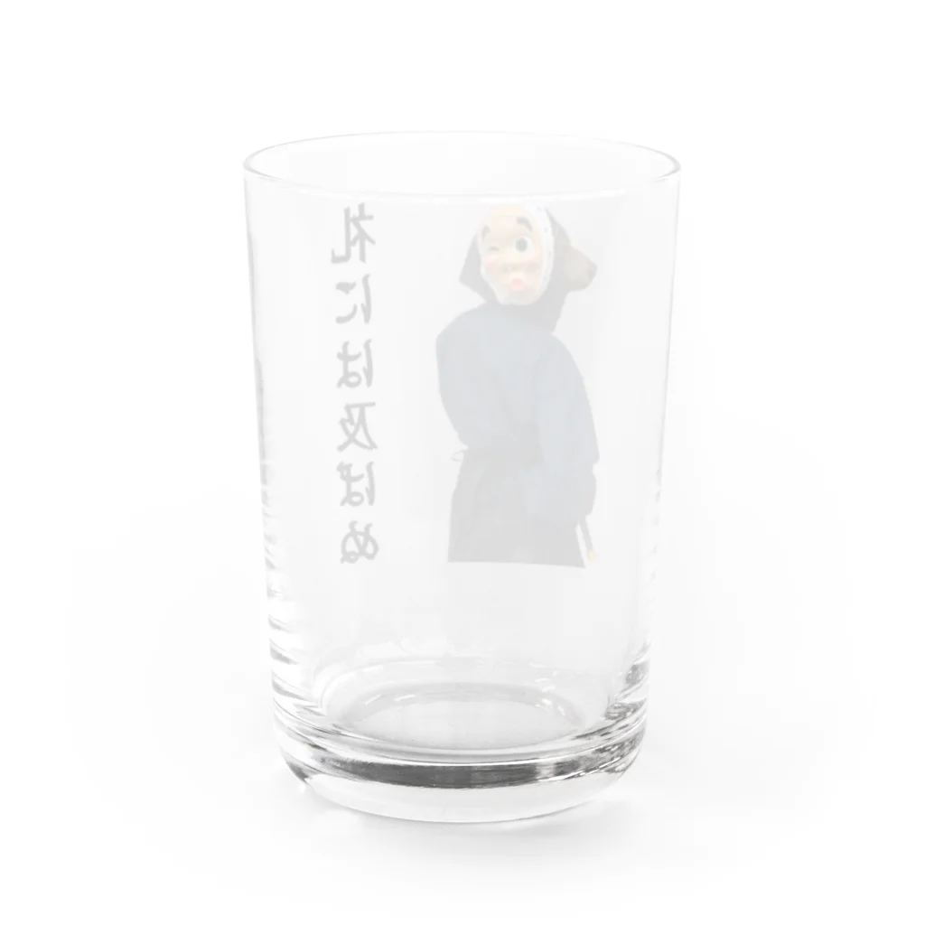 animal office lady おーえるのひょっとこ侍　熊左衛門　礼には及ばぬ Water Glass :back