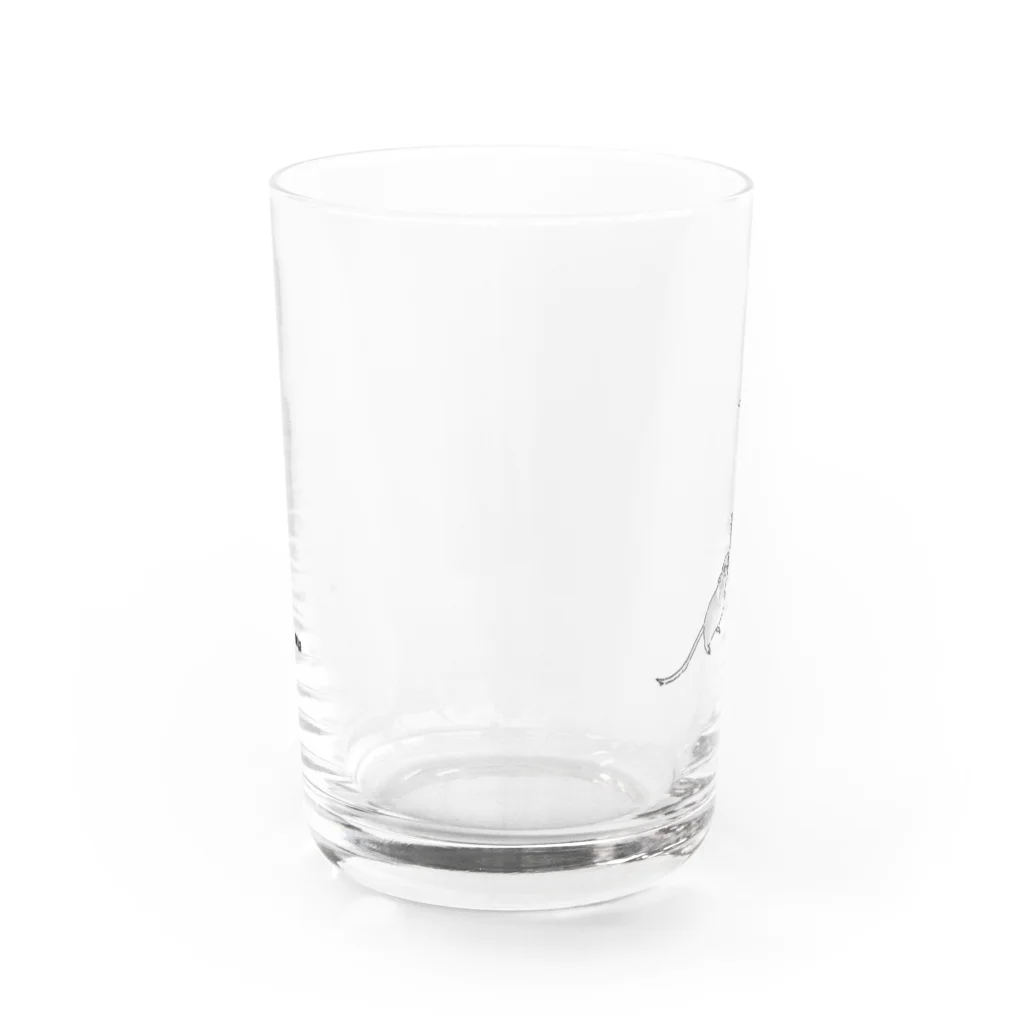 ネズミヤの水飲みスナネズミのグラス Water Glass :back