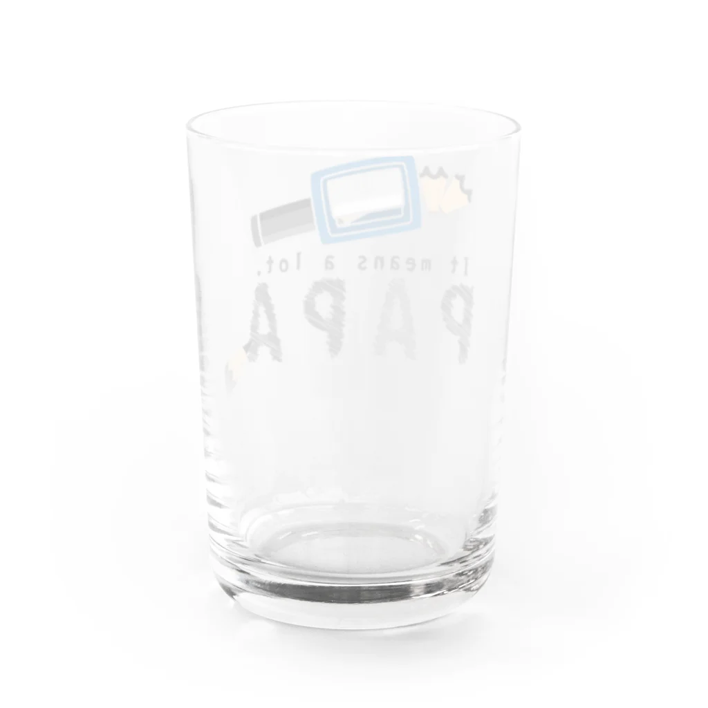 イラスト MONYAAT のちびた鉛筆 PAPA*C Water Glass :back