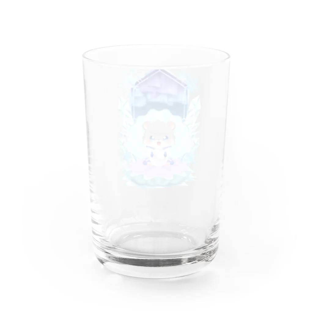 クロフミのまったりショップの氷と真珠と吹雪くん Water Glass :back