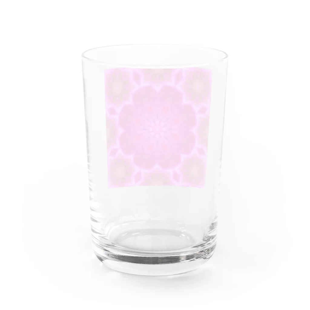 Flower kaleidoscopeの梅の万華鏡 Water Glass :back