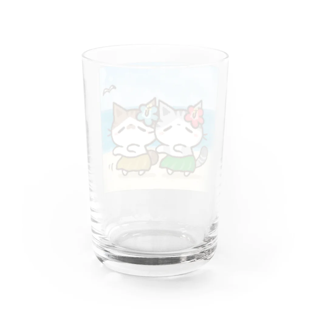 おはまじろうのお店のコハマとコエリのフラダンス Water Glass :back