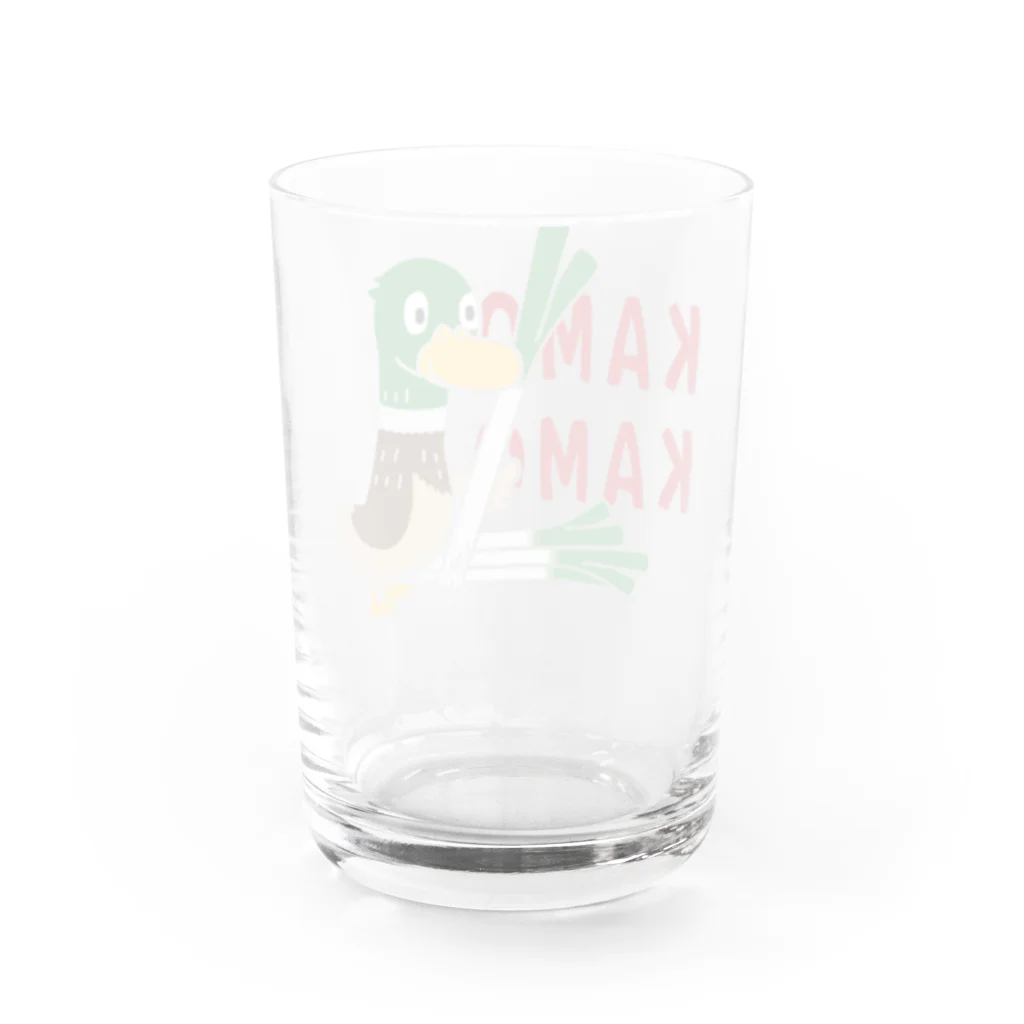 イラスト MONYAAT の鴨カモ カモかも C Water Glass :back