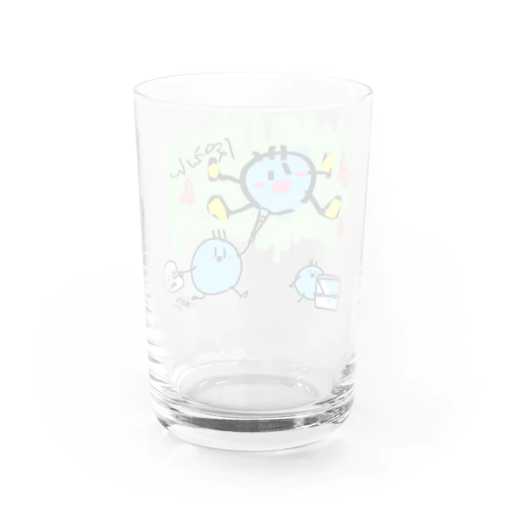 ぽえぽえぽえぽえ〜〜の青だまが絵をかいてみた！ Water Glass :back