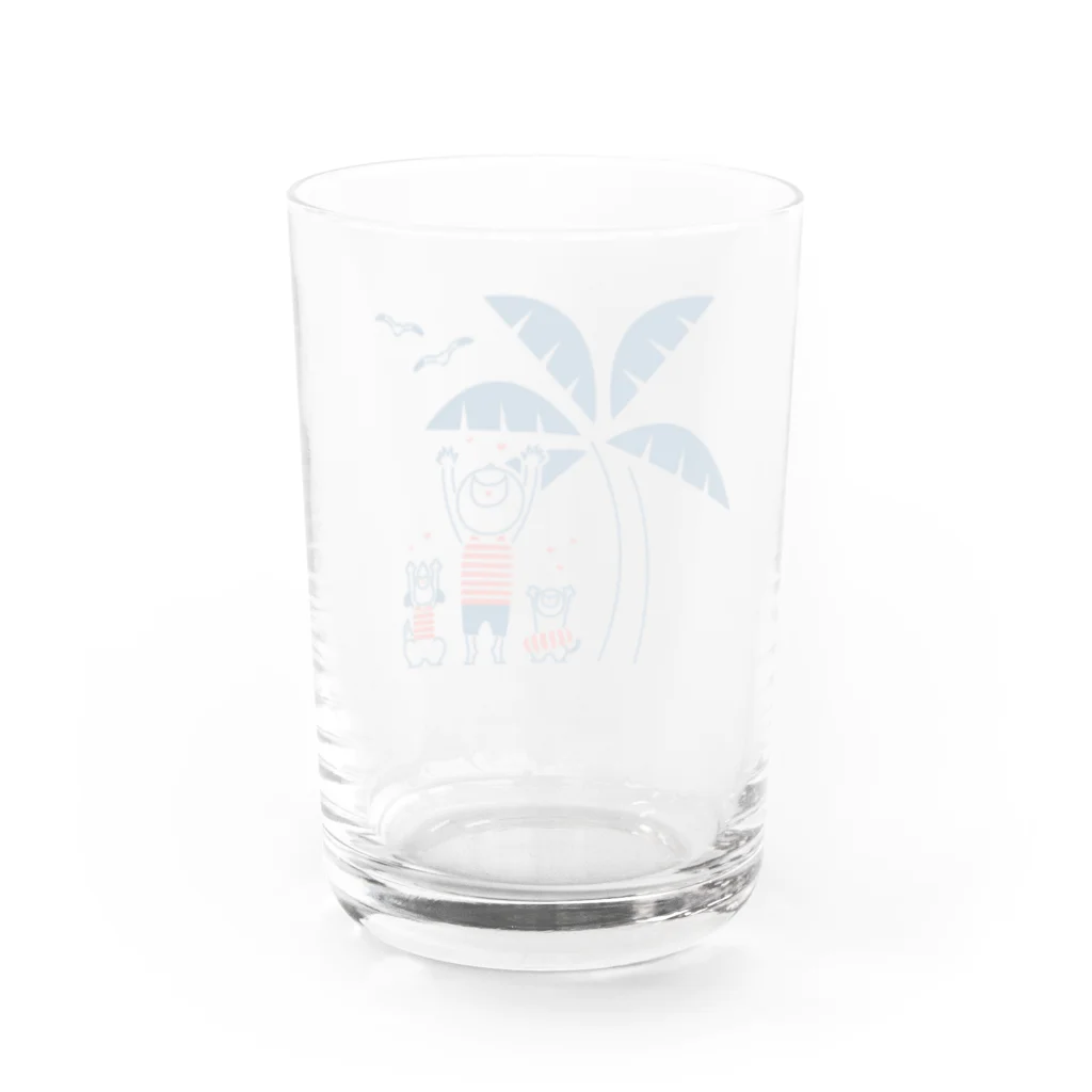 8anna storeのHAPPY HAPPY HAPPY！上を向いて笑おう！夏バージョン Water Glass :back