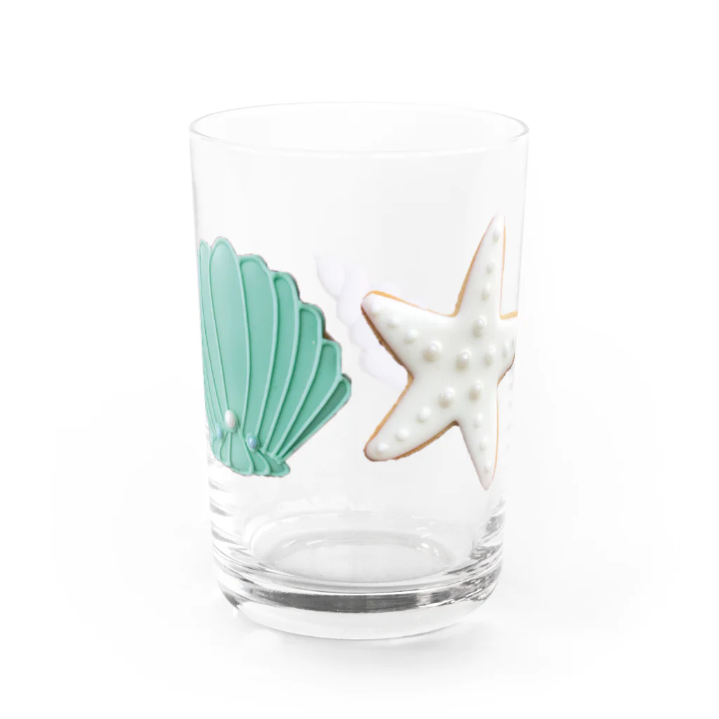 SAMUEL COOKIESの貝殻とヒトデのアイシングクッキー Water Glass :back