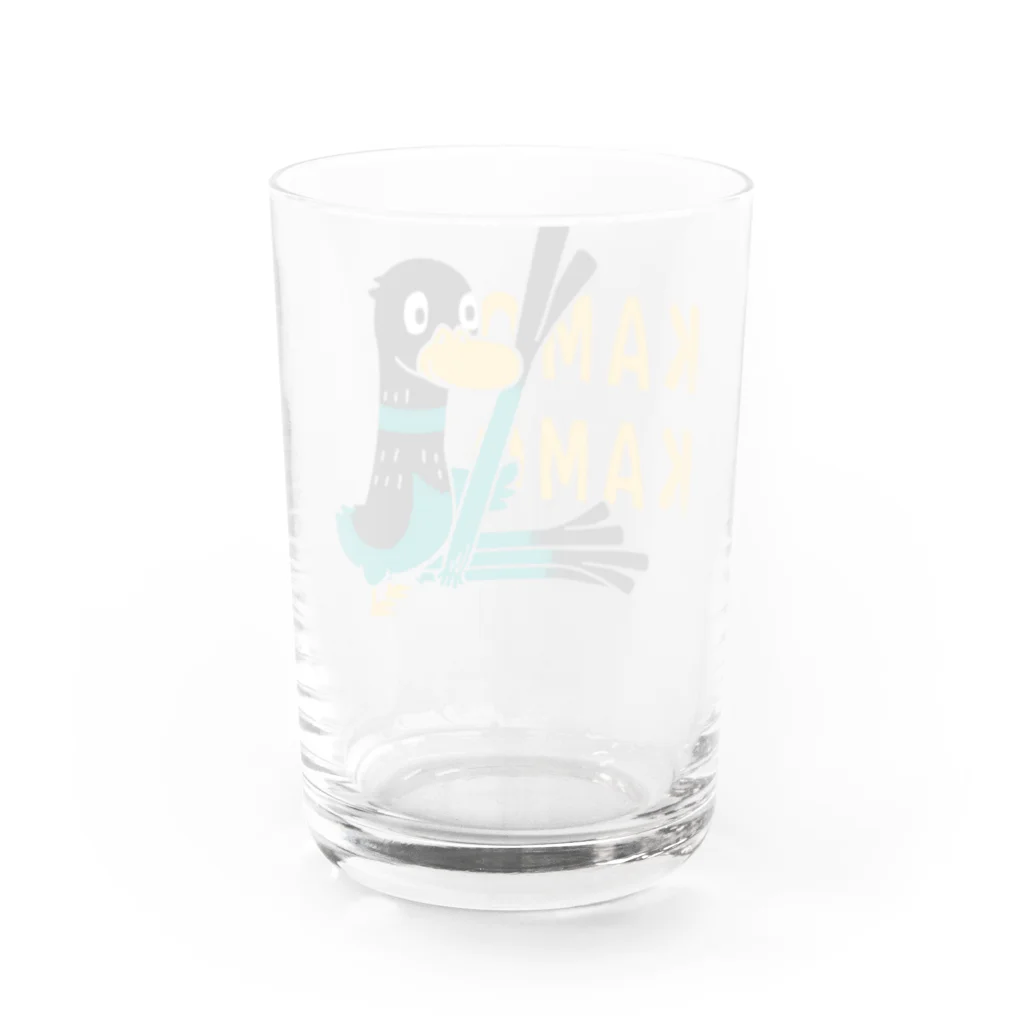 イラスト MONYAAT の鴨カモカモかも C Water Glass :back