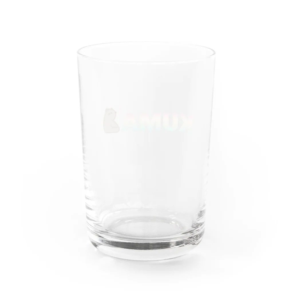 くま屋 －KUMAYA－のKUMAロゴ Water Glass :back