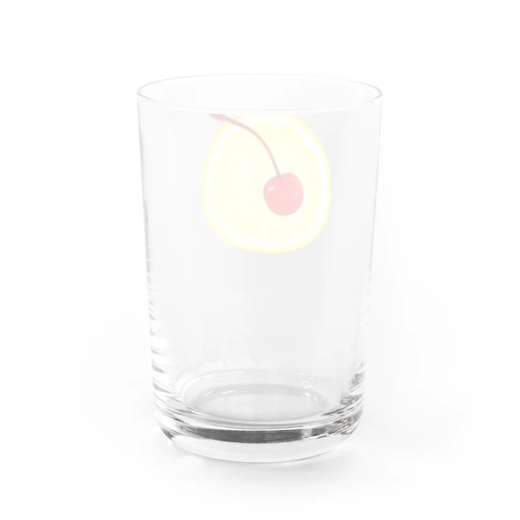 aicecreamのチェリー＆レモンスカッシュ Water Glass :back