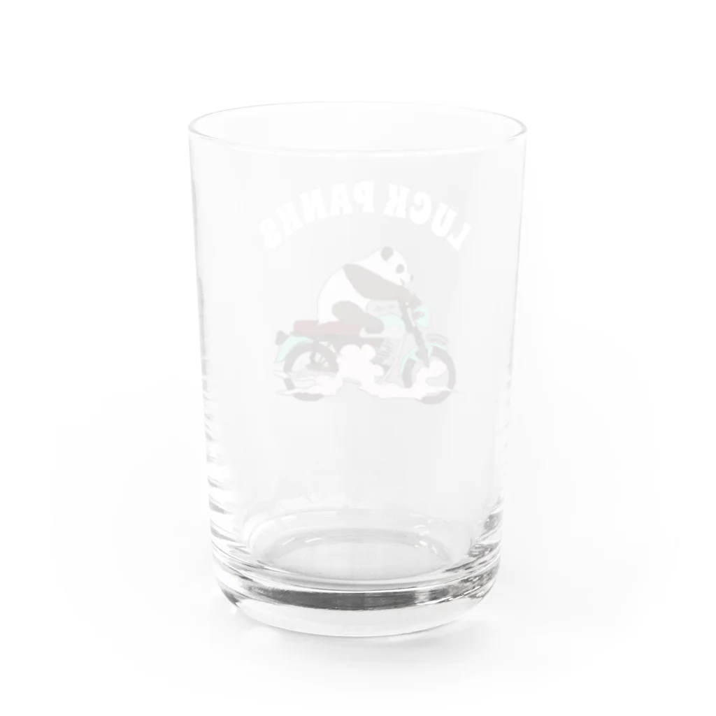 ラックパンクスのバイク乗りのパンダ Water Glass :back