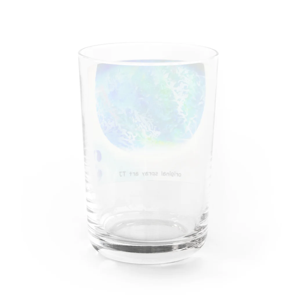 小さな宇宙工房おっちーの【NO.3 earth one〜original spray art〜】 Water Glass :back