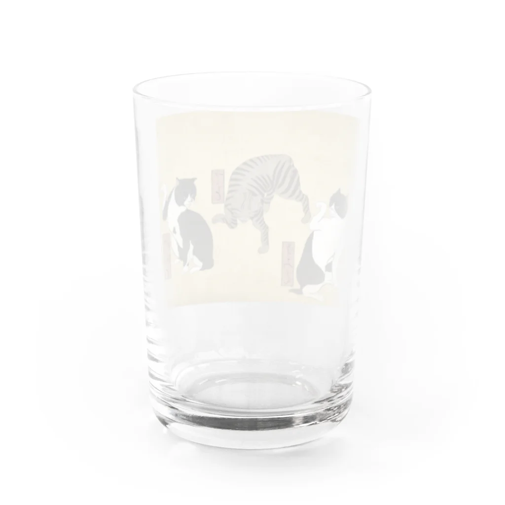 にゃんにゃんにゃん♡の和風♡保護猫3兄弟 Water Glass :back