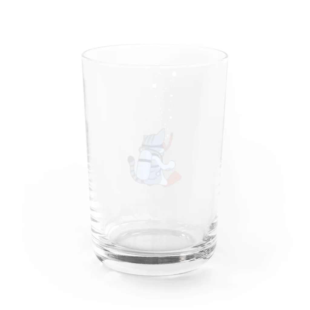 neko-neko-nekoのDIVING CAT Water Glass :back