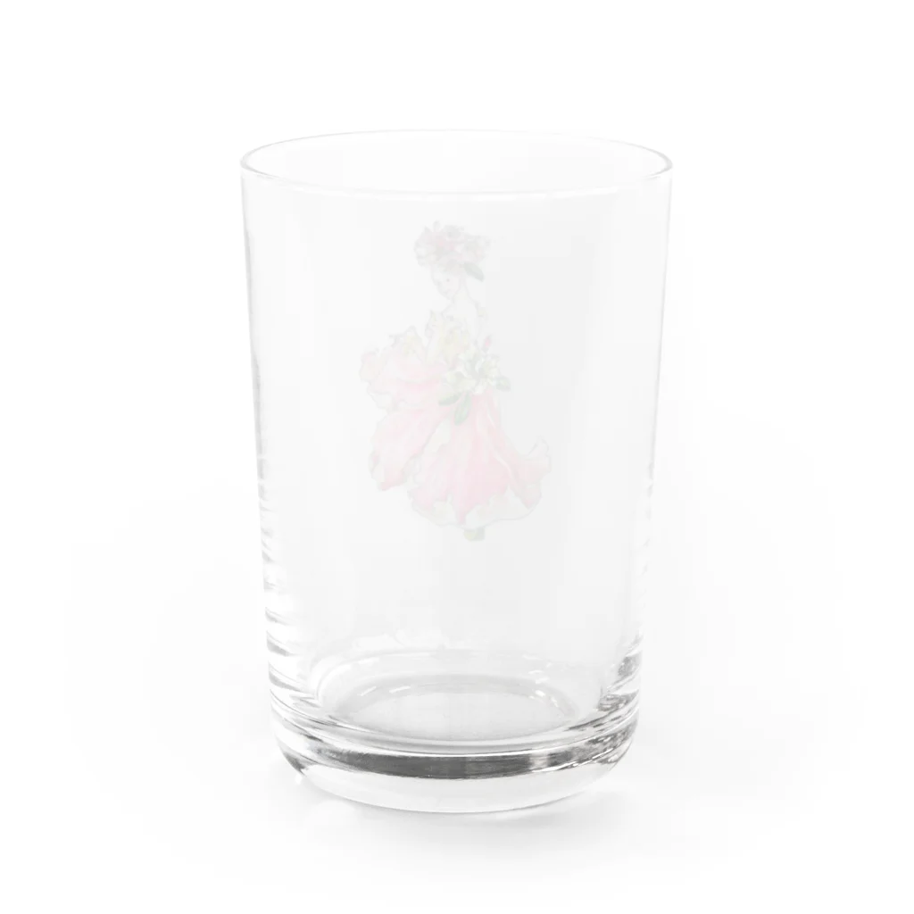 やそ吉の花のワルツ『セイヨウシャクナゲ』 Water Glass :back