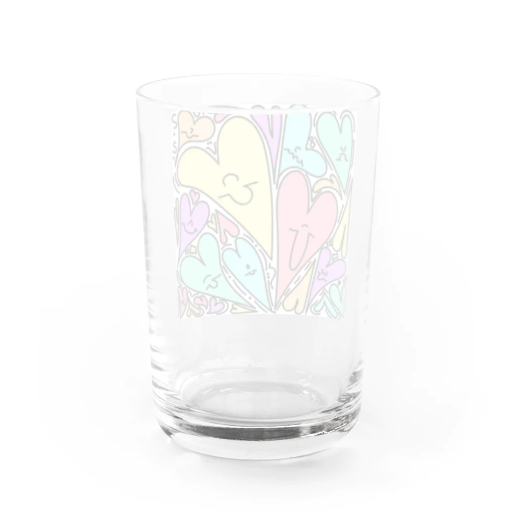 Hiko ONLINE STOREのmany many heart Water Glass :back