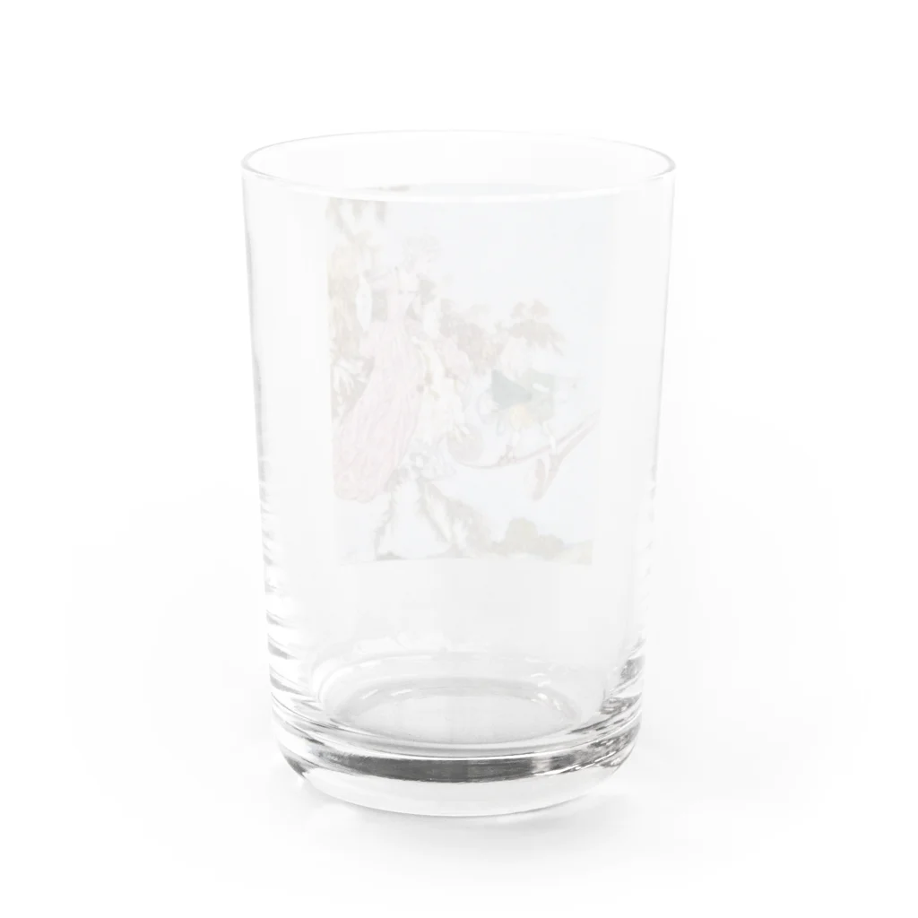 世界の絵画アートグッズのエドマンド・デュラック《眠りの森の美女》より Water Glass :back