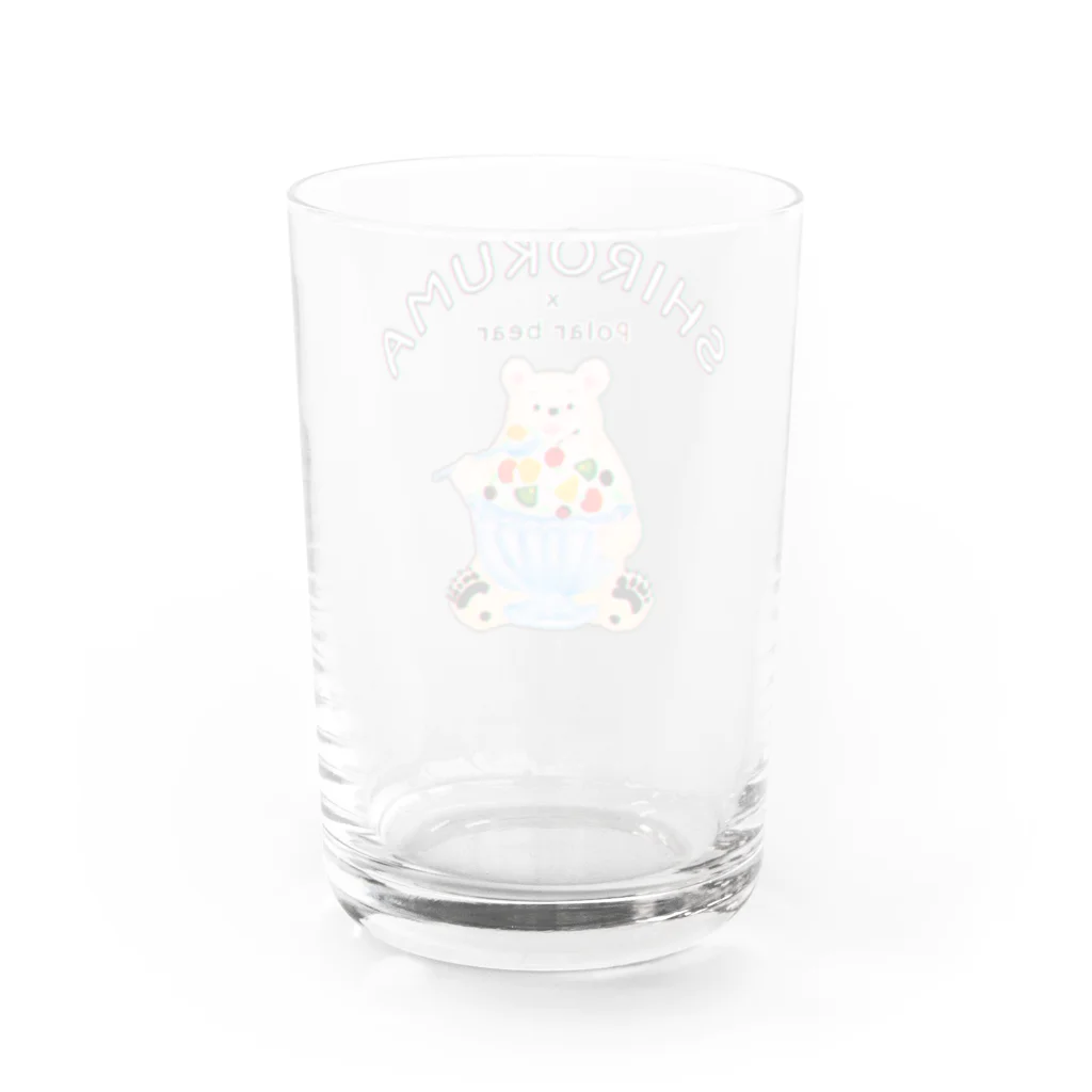 のぐちさきのシロクマさんの白くまタイム Water Glass :back