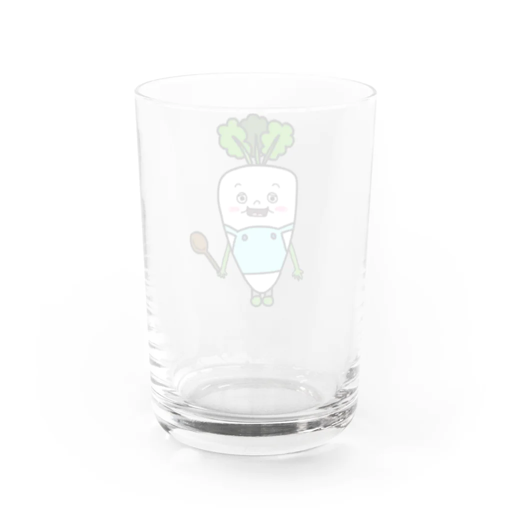 Let's Vegetablesのだいこさん【Let's Vegetables】 Water Glass :back