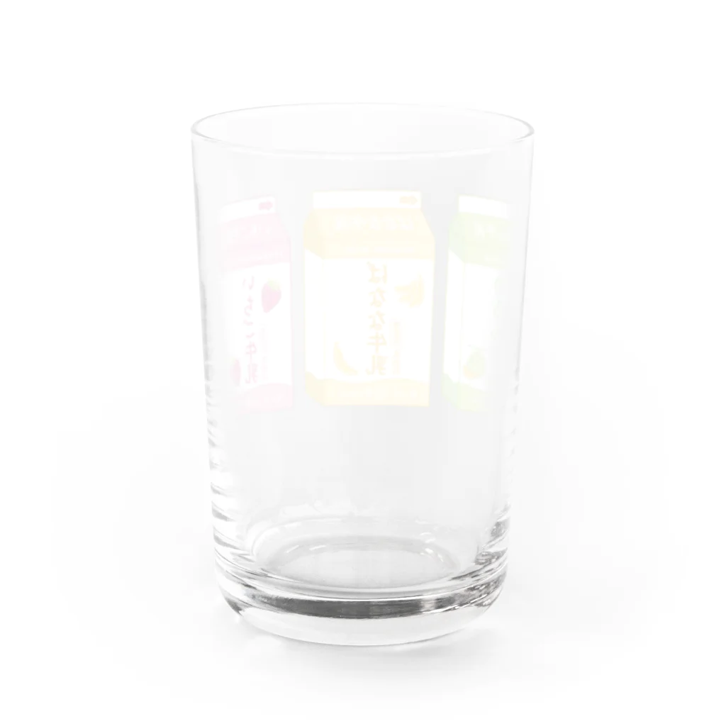 ゆず＠シトラスデザイン の３色牛乳 Water Glass :back