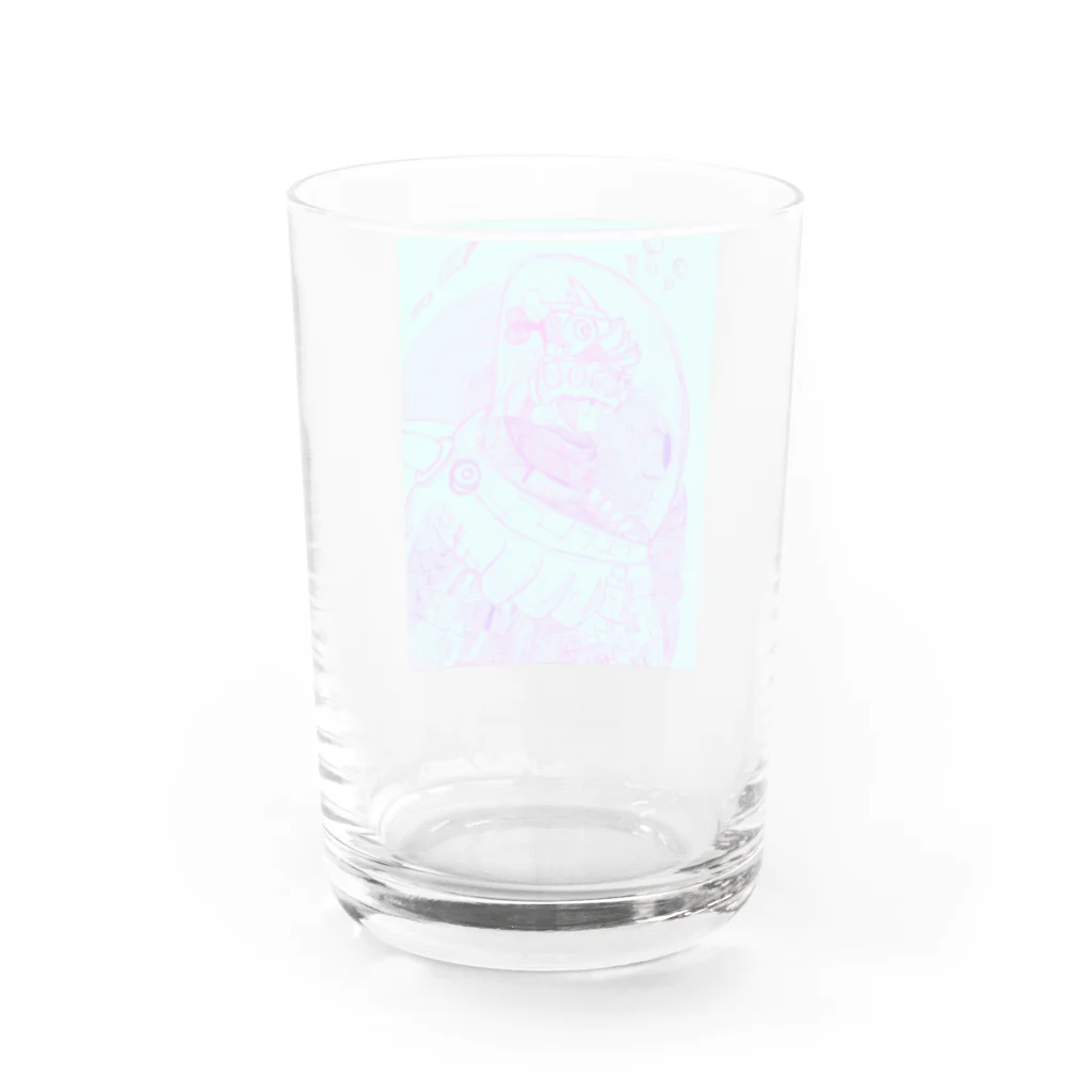 Pen:メカのロボ　人間食べると丈夫になるらしいよ Water Glass :back