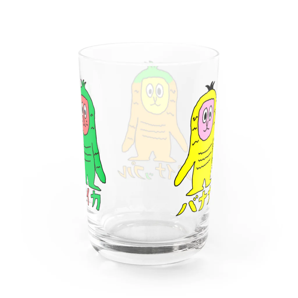 マクマク屋のお絵かきのサルのSARU！！3兄弟！！（夏限定） Water Glass :back