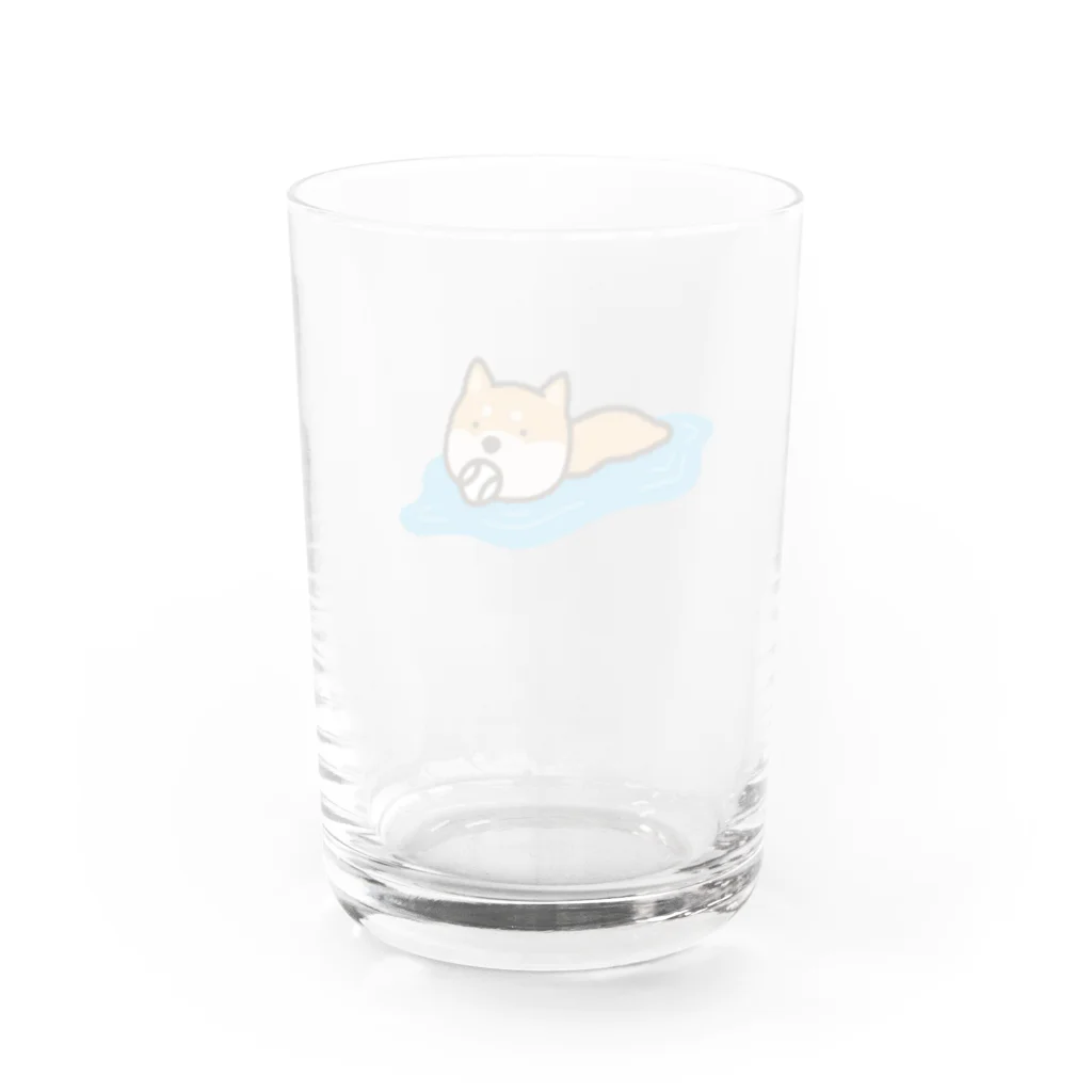 しばじるしデザインの泳ぐ！しばいぬ Water Glass :back