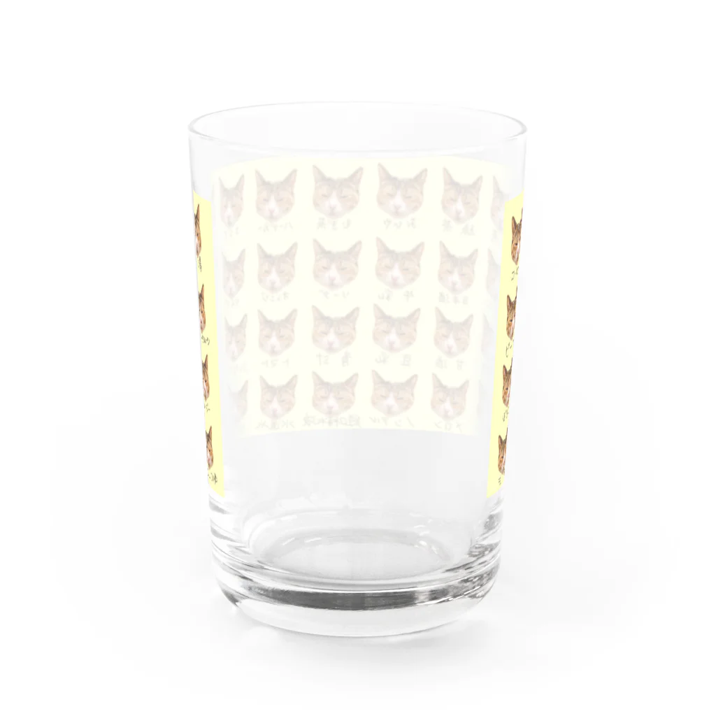 kihbouのねこいっぱい飲みものグラス Water Glass :back