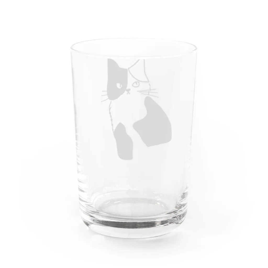 小鳥と映画館の目付きの悪いハチワレ Water Glass :back