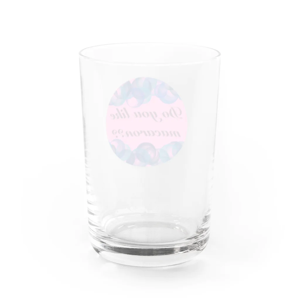 macaronマカロン🍯のmacaronは好きですか？ Water Glass :back